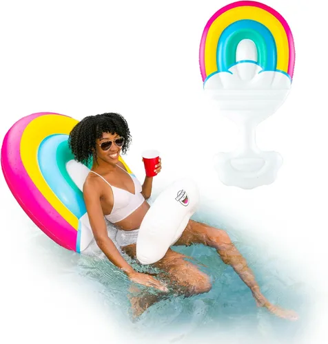 Miniatura 8 de BigMouth Saddle Style Pool Floatie, Inflatable Ride-On Seat - Straddle, Sit, Then Float