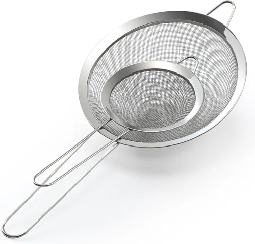 Miniatura 9 de Luckyiren Colador de malla fina de acero inoxidable 304 de alta calidad, colador, tamiz y filtro multiusos para arroz, jugo, quinua, harina