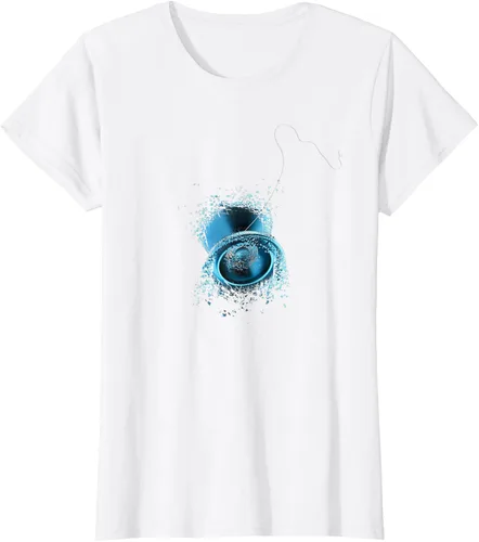 Miniatura 16 de Shattered Yo Yo - Camiseta de diseño azul impresionante, Negro, S