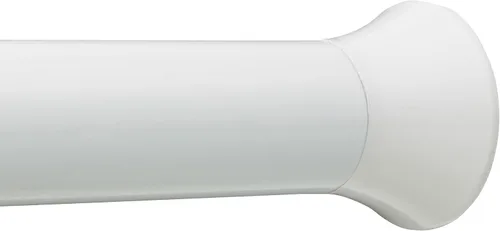 Amazon Basics Barra de cortina de tensión, 36-54 pulgadas de longitud ajustable, acabado clásico, blanco