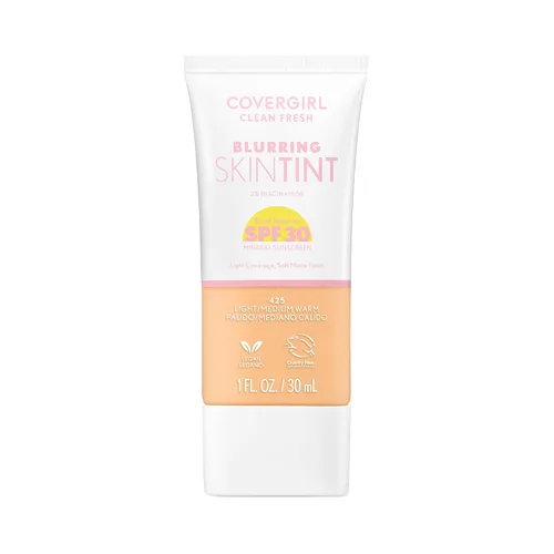 Miniatura 16 de COVERGIRL Clean Fresh Tinte para piel con efecto difuminado con SPF 30, 400 Fair Warm, base líquida, acabado suave mate, suaviza, ilumina, difumina