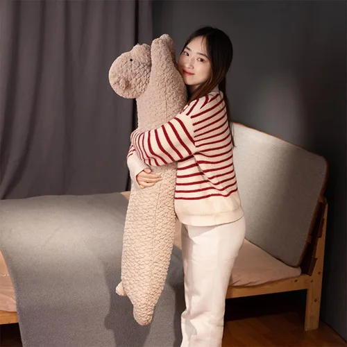 Miniatura 3 de Almohada de felpa de oso – Animal de peluche – Almohada de felpa larga de oso de 35 pulgadas – Regalo de cumpleaños, Navidad, Día de San Valentín