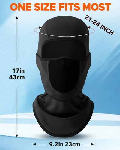Miniatura 7 de Pasamontañas con diseño movible para hombres y mujeres, forro polar para invierno, para clima frío, esquí, trabajo al aire libre