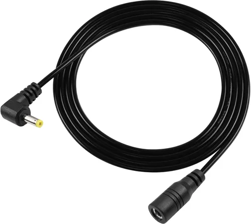 GINTOOYUN DC4017 Cable de extensión de alimentación 22AWG DC 0.157 in x 0.067 in ángulo recto macho a hembra Cable adaptador de corriente para PSP,