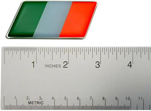 Miniatura 2 de Placa de identificación con emblema de la bandera italiana de Italia, rara para Lamborghini 350GT 400GT 2+2 Miura Espada Islero Jarama Urraco