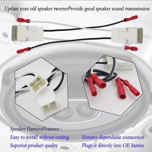 Miniatura 2 de CHENX 72-6514 - Arnés de adaptador de altavoz de automóvil, para puertas delanteras y traseras, adecuado para Dodge Jeep Chrysler, arnés de conector