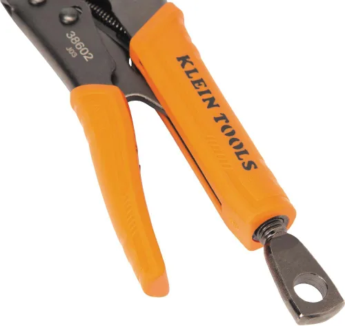 Miniatura 8 de Klein Tools 38663 - Juego de alicates de bloqueo, punta larga de 7 pulgadas y mordaza curvada de 10 pulgadas, alto par de torsión y potencia
