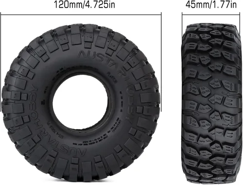 Miniatura 2 de INJORA 1.9 Neumáticos sobre orugas RC Rock Terrain Neumático para 1/10 RC Crawler TRX-4 Axial SCX10 90046 SCX10 III AXI03007 Tamiya CC01 D90 D110