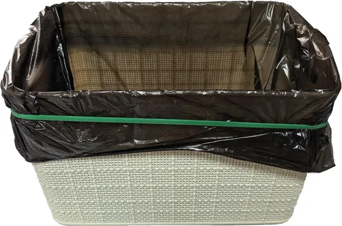 Miniatura 7 de AMUU Bandas de goma grandes planas de longitud 12 pulgadas, 40 piezas, para papeleras de 8-33 galones, bandas elásticas de goma verdes resistentes