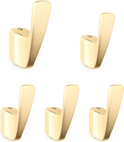 Miniatura 7 de Paquete de 5 ganchos para abrigos, ganchos de pared, ganchos para abrigos de montaje en pared, soporte de ganchos de pared de metal para colgar