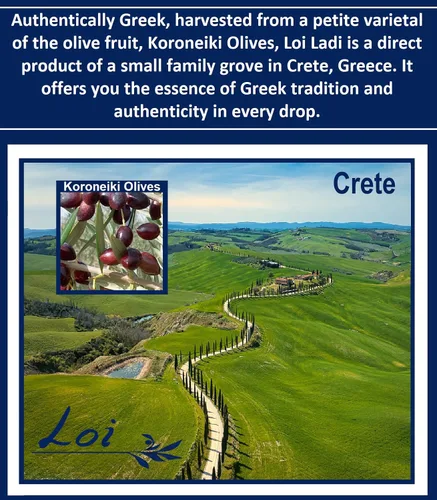 Miniatura 3 de Loi Ladi - Aceite de oliva virgen extra de Creta, Grecia por la chef Maria Loi, auténtico y sin filtrar, 33.8 onzas líquidas