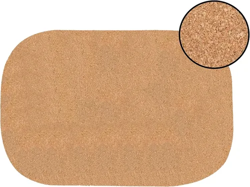 Miniatura 6 de Dainty Home Juego de 4 manteles individuales ovalados de corcho de mármol plateado, resistentes al calor, antideslizantes, fáciles de limpiar, 12 x
