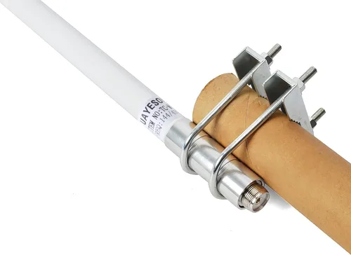 Miniatura 4 de VHF - Antena de base de radio de fibra de vidrio de 17 pulgadas con kit de plano de tierra, conector SO239 de 136-174 MHz para transceptor móvil