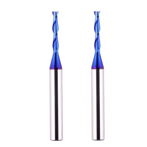 Miniatura 7 de Brocas de enrutador en espiral cortadas hasta 1/8 de pulgada de diámetro de corte de 1/4 de pulgada de mango de carburo sólido con recubrimiento