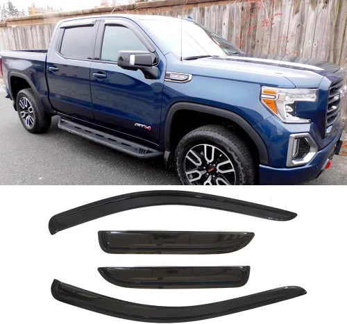 Miniatura 21 de Deflector de ventilación para visera lateral para Chevy Silverado/GMC Sierra 1500/2500HD/3500HD Crew Cab, Yukon XL/Suburban/Avalancha 2007-2014, 4