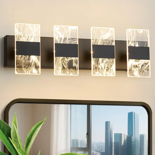 Miniatura 13 de Luminarias LED Modernas para Baño Regulables de 3 Luces Doradas para Tocador, Luminaria de Iluminación Ajustable 5CCT Luces de Tocador Sobre Espejo