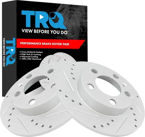 Miniatura 83 de TRQ Juego de rotores de freno de rendimiento trasero con revestimiento G premium compatible con Mazda 6 2014-2021