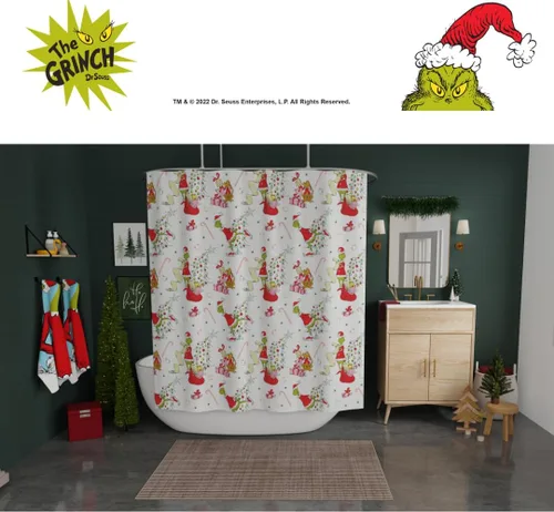 Miniatura 6 de Franco Collectibles - Juego de cortinas de ducha de 13 piezas, 72 x 72 pulgadas, cortina de tela con ganchos, decoración de baño, lavable a máquina
