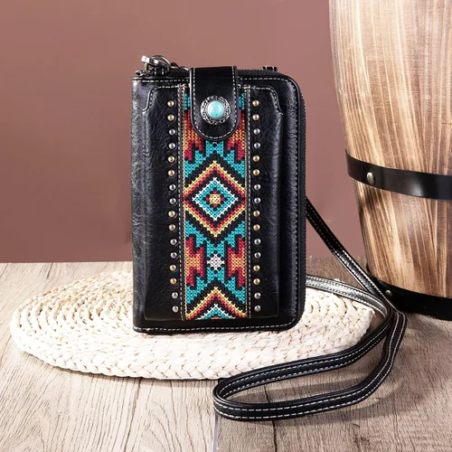 Miniatura 2 de Montana West Monederos pequeños cruzados para teléfono celular para mujer, bolsos tipo cartera occidental