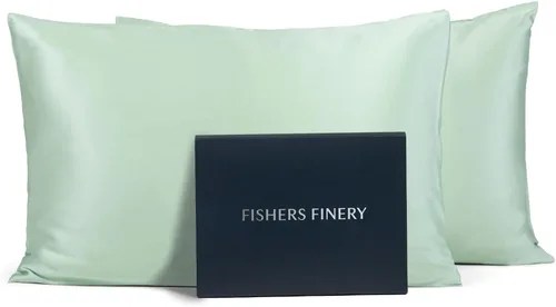 Miniatura 15 de Fishers Finery Funda de almohada de seda de morera 100% pura de 25mm (Rojo King)