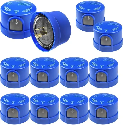 Miniatura 9 de HQRP Paquete de 2 interruptores de luz para exteriores con sensor de fotocélula del atardecer al amanecer, control fotoeléctrico, enchufe de bloqueo