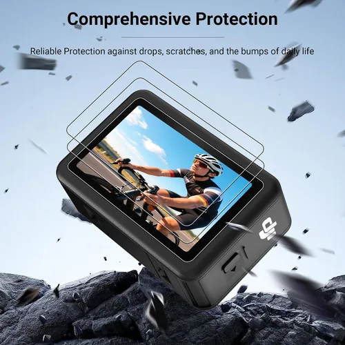 Miniatura 3 de CYNOVA Osmo Action 6 - Protector de pantalla para DJI Osmo Action 6, protector de pantalla de vidrio templado ultra transparente con 1 funda
