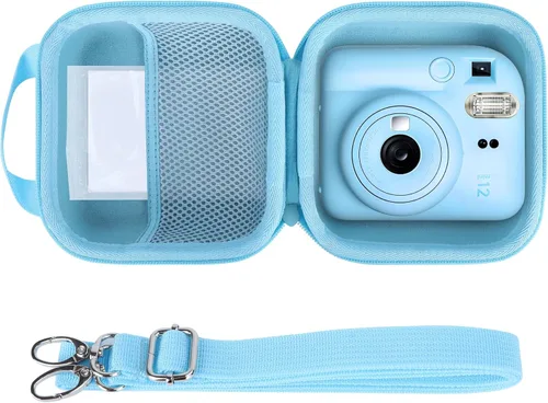 Miniatura 13 de Lebakort Funda de almacenamiento compatible con cámara instantánea Fujifilm Instax Mini 12/11 (funda rosa rubor)