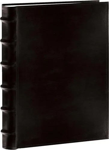 Pioneer Photo Albums álbum de fotos de cuero cosido bidireccional, hasta 300 fotos de 4 x 6 pul, 3 por página Color: negro