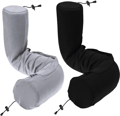 Miniatura 9 de Dot&Dot Almohada de viaje de espuma viscoelástica para aviones - Almohada de viaje para dormir - Almohada de avión para soporte de cuello, barbilla