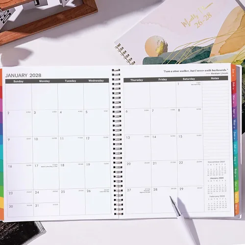 Miniatura 7 de Calendario mensual 2026-2028, 9 x 11 pulgadas, planificador mensual grande de 3 años, enero de 2026 a diciembre de 2028, calendario grande