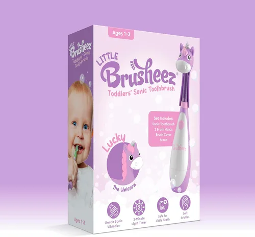 Miniatura 8 de Brusheez Cepillo de dientes sónico para niños pequeños - Cepillo de dientes seguro y suave para edades 1-3 con temporizador de 2 minutos iluminado