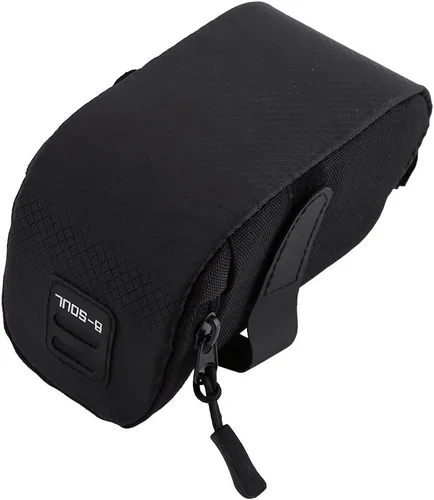 Zopsc Bolsa para sillín de bicicleta, bolsa de almacenamiento debajo del asiento con apertura con cremallera, poliéster súper ligero, para la Negro