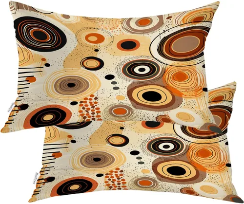 Miniatura 127 de Fundas de almohada con diseño de pinos y pájaros, bayas rojas, hojas de acebo, fondo beige, funda de cojín de mezcla digital, funda de almohada