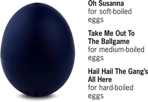 Miniatura 3 de BeepEgg Basic Nightblue - Temporizador de huevos para hervir huevos - Olla musical para huevos suaves, medianos y duros, apta para alimentos, Azul