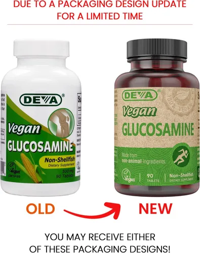 Miniatura 2 de DEVA Vitaminas veganas tabletas de glucosamina, botella de 90