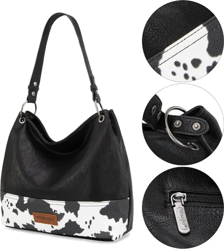 Miniatura 46 de Wrangler Hobo - Bolsas para mujer de cuero vegano con asa superior, bolsos de hombro y bolsos