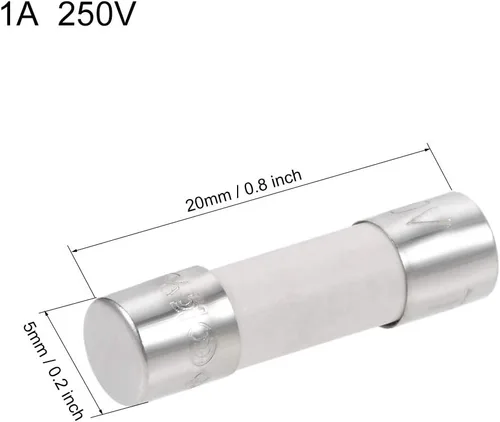 Miniatura 2 de uxcell Cartucho de cerámica fusibles 1A 250V 0.197x0.787 in lento golpe reemplazo para amplificador de audio estéreo cerámica 6 unids