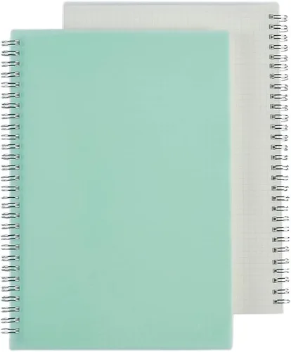 Miniatura 8 de Paquete de 3 cuadernos de gráficos en espiral A5 con papel grueso de 120 gsm, cuaderno de espiral con tapa dura de plástico y cierre de banda