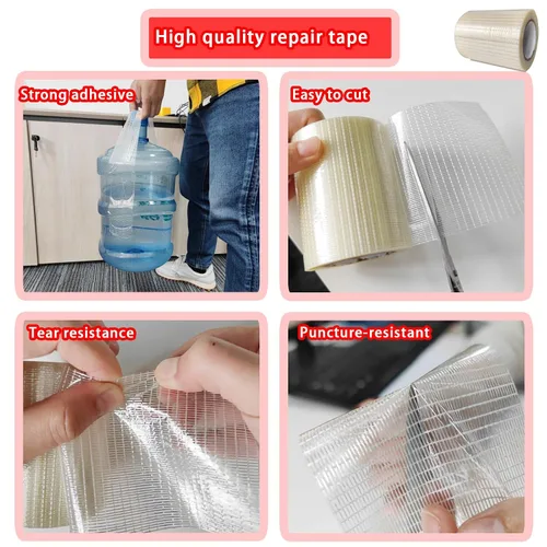 Miniatura 5 de Birllaid Cinta de reparación de toldo RV de 39 pies para carpa, cubiertas de barcos, cinta de reparación de vela, impermeable, resistente