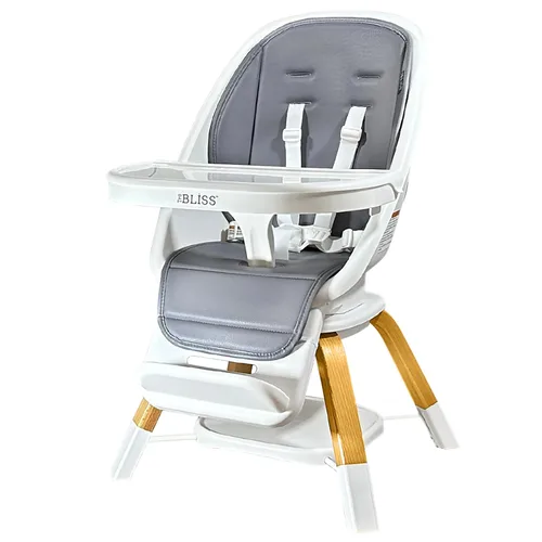 Miniatura 7 de TruBliss Turn-A-Tot - Silla alta para bebés y niños pequeños, comedero portátil de madera 2 en 1 o asiento ajustable para niños con giro de 360 Earl