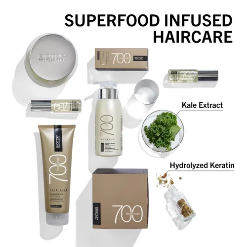 Miniatura 3 de Biotop Professional 700 Keratin + Kale Hair Shampoo – Reparación del cabello dañado rico en vitaminas A, C + K – Combate el encrespamiento y reduce