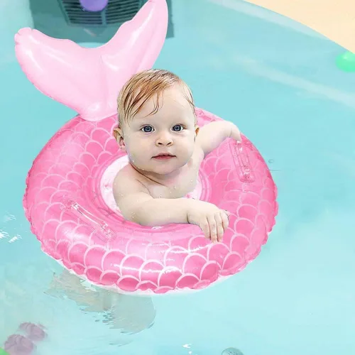 Miniatura 3 de Umbresen Flotador de natación para bebé, anillo de natación inflable lindo con asiento y asa, flotadores de piscina, juguetes, balsa de agua