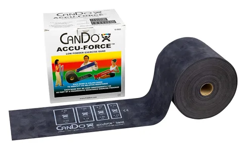 Miniatura 18 de CanDo 10-5918 AccuForce - Banda de ejercicio, rollo de 6 yardas, juego de 5 piezas, amarillo a negro