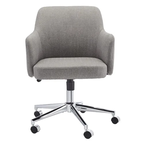 Miniatura 3 de Amazon Basics Silla de oficina moderna para el hogar con ruedas de rodamiento suave, altura ajustable, giro de 360 grados, gris claro