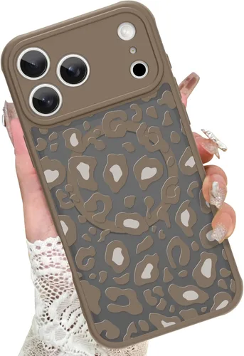 Miniatura 76 de KANGHAR - Funda para iPhone 11 [Compatible con Magsafe] Patrón estampado de leopardo Lindo guepardo Funda protectora magnética para niñas, mujeres