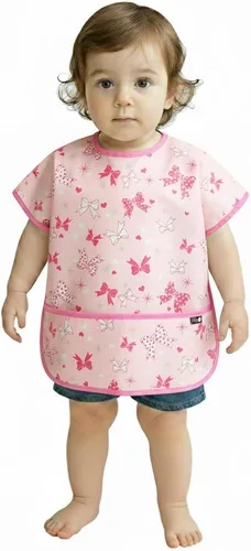 Miniatura 29 de Plie Short Sleeve Waterproof Bib for Toddlers – Easy Clean Feeding Apron for Mealtime, Daycare, Self-Feeding, Lightweight