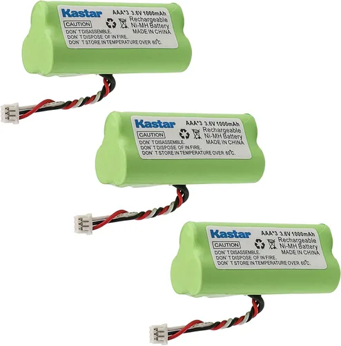 Kastar Paquete de 3 baterías recargables AAA 3.6V 1000mAh Ni-MH de repuesto para símbolo de cebra y Motorola 82-67705-01 Símbolo LS-4278 LS4278-M