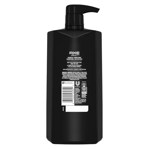 Miniatura 2 de AXE Wash & Care Champú y acondicionador 2 en 1 Apollo Wash & Care 4 unidades para un cabello limpio y fuerte, salvia y madera de cedro, botella 100%