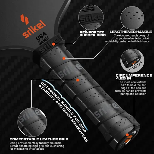 Miniatura 4 de DuraFoam - Paleta de pickleball profesional de fibra de carbono T700, raqueta de núcleo de espuma 100% para disparos consistentes, potencia y control
