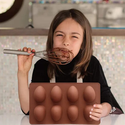 Miniatura 3 de Molde de silicona para chocolate de Pascua, molde de silicona con forma de huevo, moldes para hornear para dulces de Pascua, mini jabón, pastel
